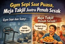 Gym Sepi Saat Puasa, Meja Takjil Justru Penuh Sesak