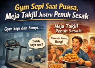 Gym Sepi Saat Puasa, Meja Takjil Justru Penuh Sesak